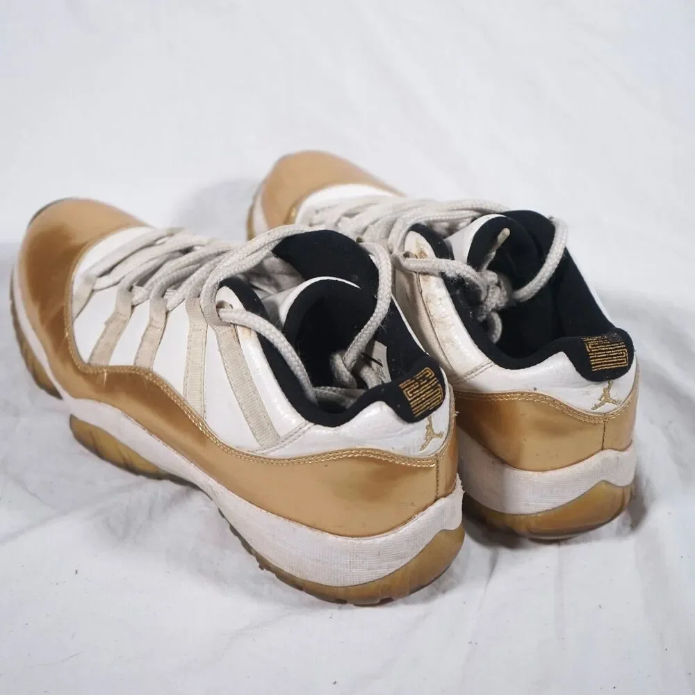 Air Jordan 11 Retro Low Closing Ceremony White Gold Black Men's 8.5 528895-103
